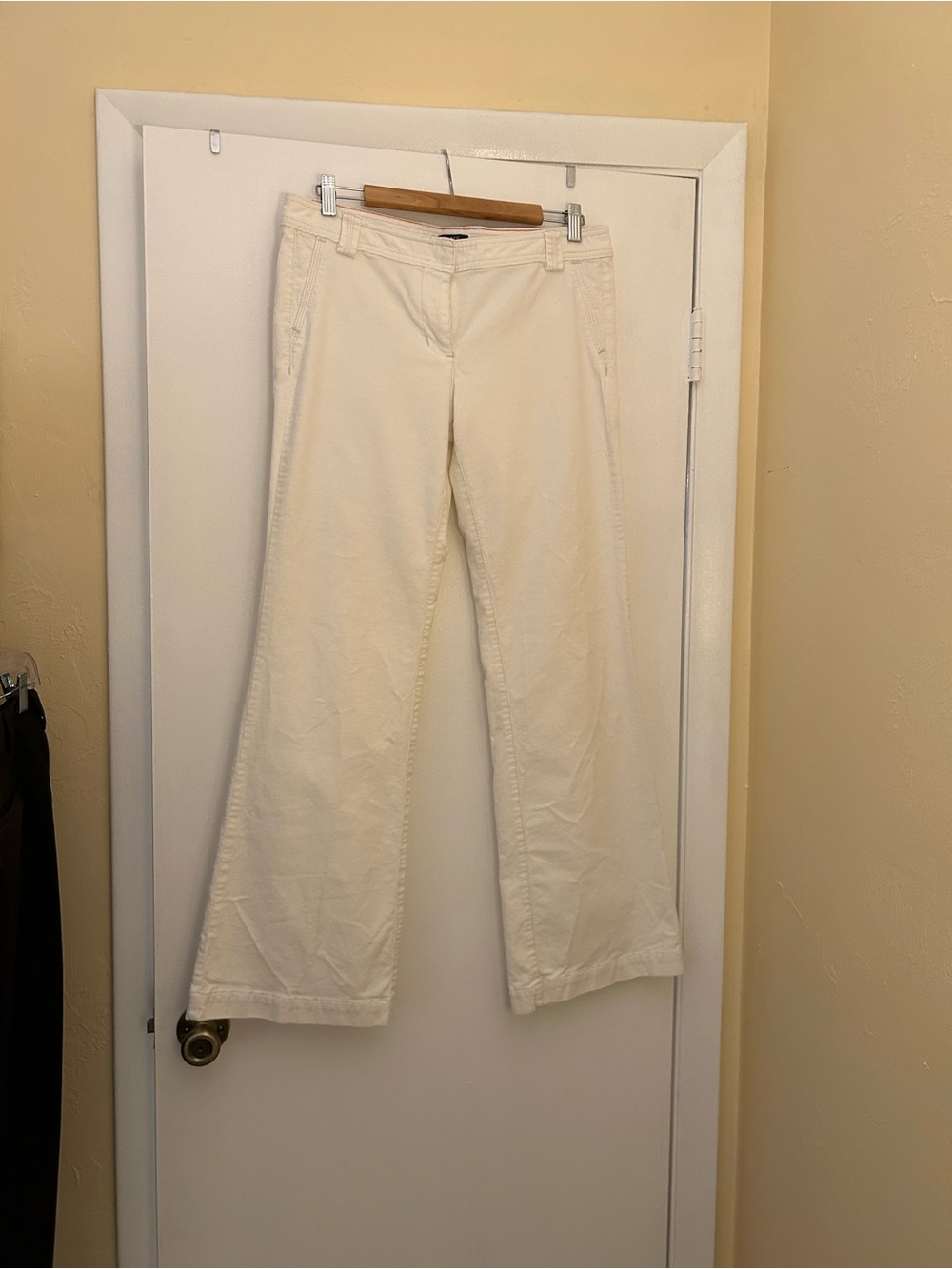 J. Crew Cream Wide-Leg Trousers